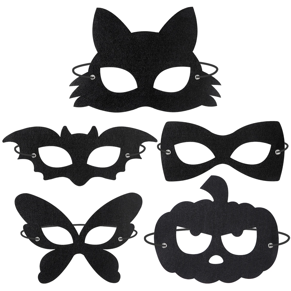 

20PCS Halloween Eye Mask Mysterious Felt Attractive Half Face Mask for Halloween Masquerade Party Cosplay Carnival