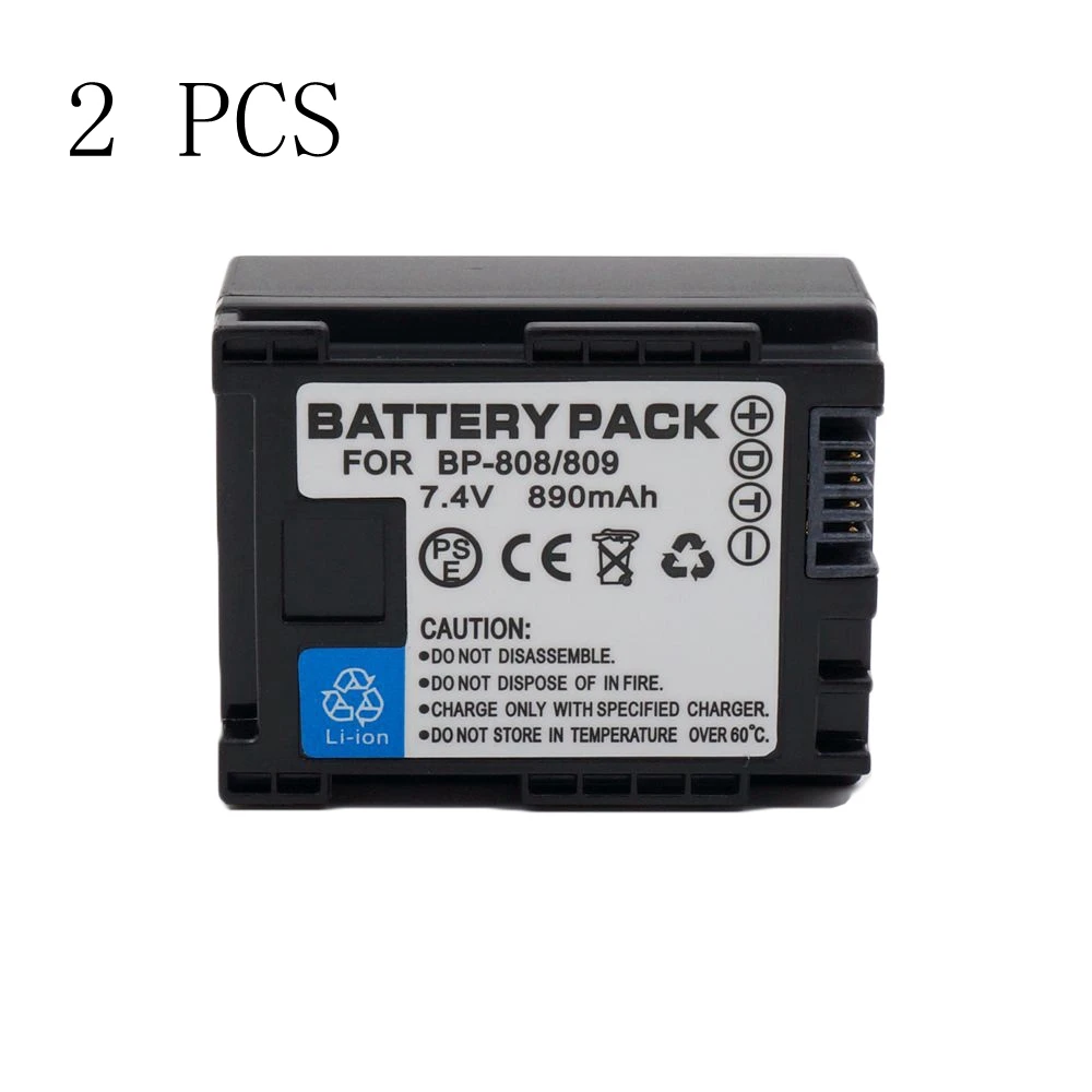 WHCYonline 2 шт. 890 мАч BP 808 809 BP808 BP809 батарея для камеры Canon FS200 FS21 FS22 FS100 FS10 FS11 HF200 HF20