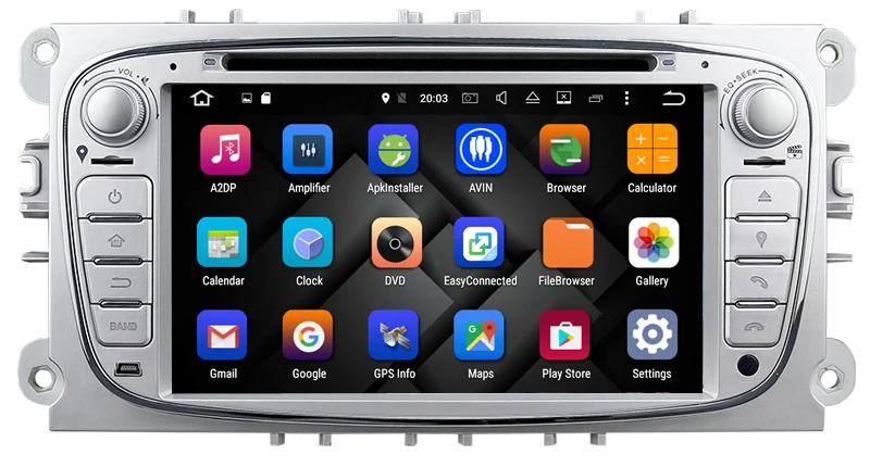 Top Idoing Steering-Wheel 2Din Android6.0 For Ford Focus Mondeo S-Max 2GB+16G Car DVD Multimedia Player Built-in 3G Dangle Radio TV 1