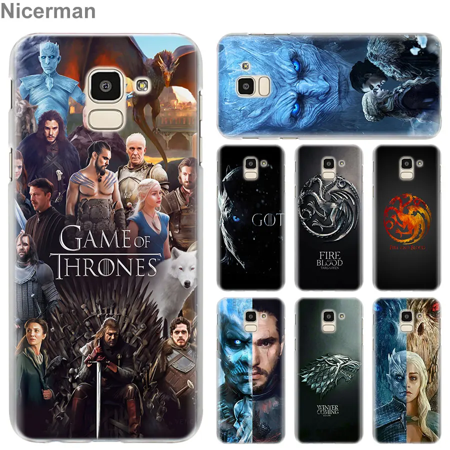 

game of throne Phone Cases for Samsung Galaxy J4 J6 Plus J3 J7 J8 2018 C2 Core J5 J7 Prime hard PC case Coque