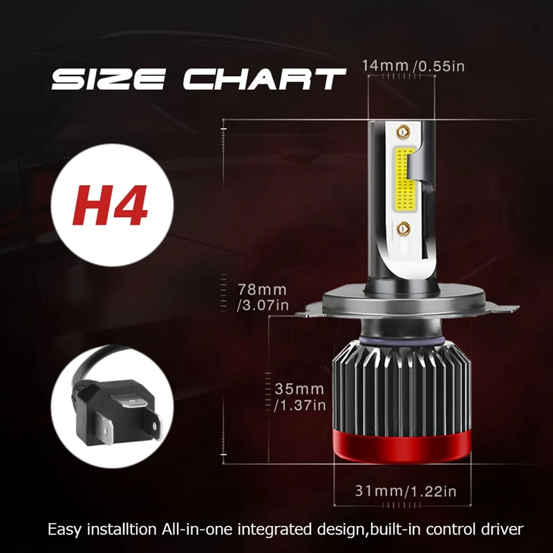 Txvso8 G2R супер яркие фары автомобиля светодиод Turbo H1 H4 H7 H8 H9 H11 Hb3 9005 Hb4 9006 Авто лампы 110W 28000Lm фары 6000K