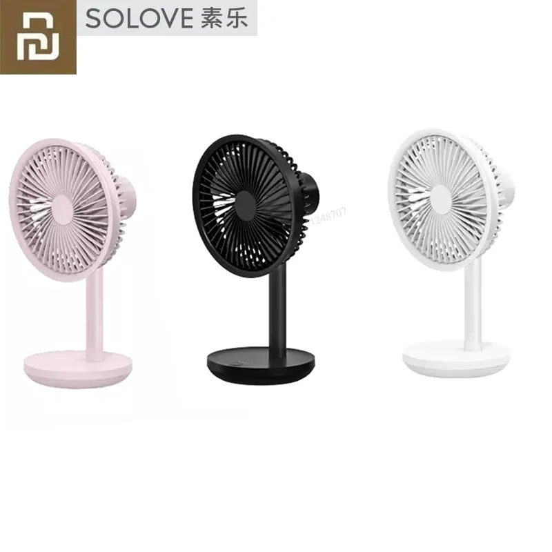

XIAOMI SOLOVE Desktop Fan 60 Shaking Head 3rd Gear Wind Speed Adjustable 4000mAh USB Rechargeable Wireless Fan For Home Office