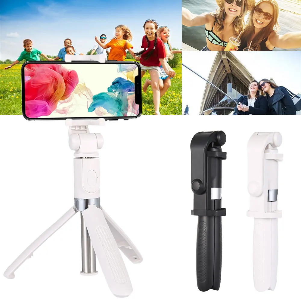 

Handheld Mini Tripod Phone Selfie Stick Extendable Bluetooth Wireless Foldable for Iphone Samsung Smartphone Holder Rotation