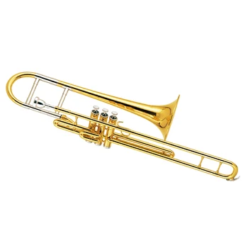 

Afanti Music High-grade Gold Lacquer Trombone with Three vertical piston(ASL-940)