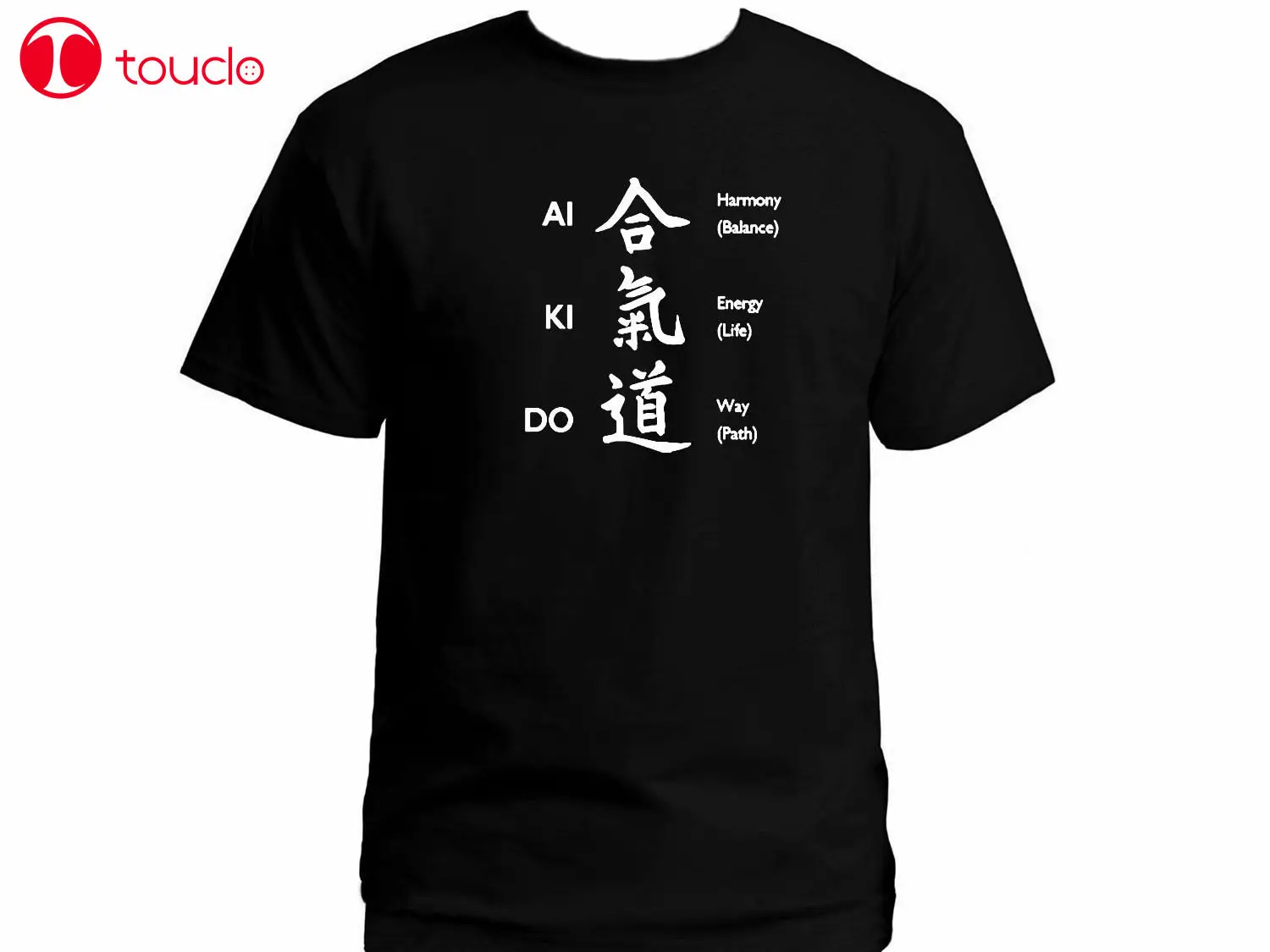2019 Aikido Ai Ki Do W Kanji 100% хлопок Черная графическая новая футболка толстовки | Мужская
