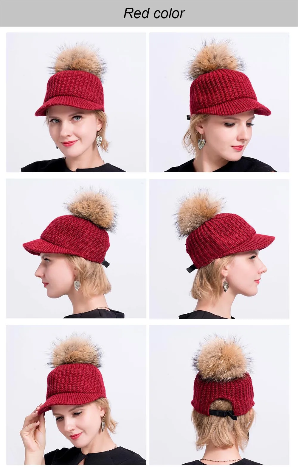 hat with pompoms color 4