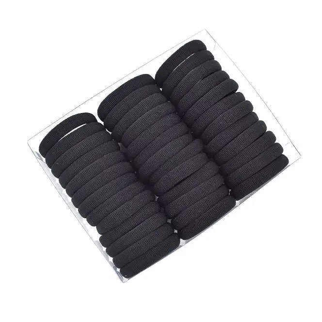 10Pcs Women Girl High Elasticity Medium Thick Rolled Towel Hair Rope Candy Solid Color Rubber Band Ring Ponytail Holder hairband