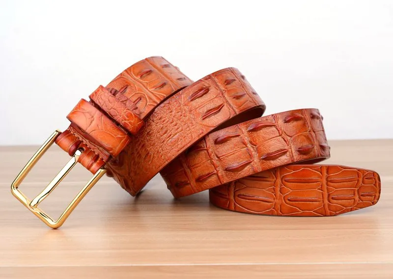 [DWST] ремень мужской роскошный ремень с крокодиловым узором кожаные мужские ремни cinturones hombre с пряжкой ceinture мужской деловой дизайнер