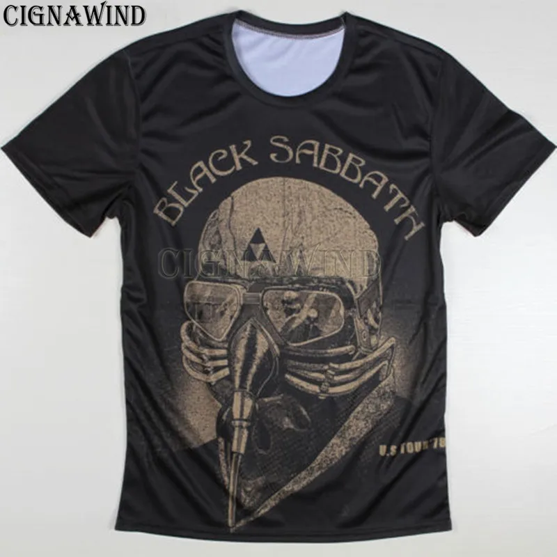 Модные Black Sabbath Винтаж рок-группа печатных 3d футболка для мужчин и женщин crewneck