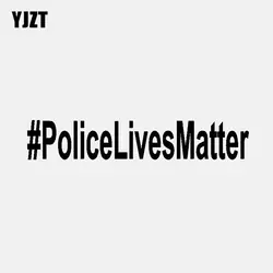 YJZT 15 см * 2,7 см креативный с надписью «Police Lives Matter» виниловая Автомобильная наклейка и наклейка черное Серебристое украшение C11-1936
