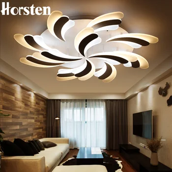 

Horsten NEW Modern Living Room LED Ceiling Light Acrylic Feather Lampshade Design Ceiling Lamp For Bedroom Home Lighting