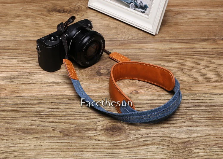 Vintage jeans DSLR camera strap belt 3