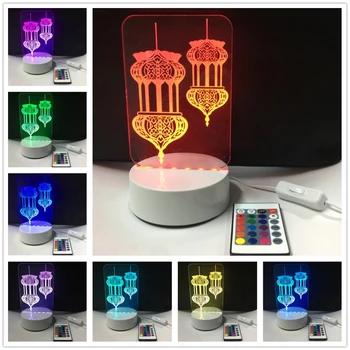 

3D Acrylic 7 Colors Changing Lampara Islamic Muhammad Nightlight Table Desk Lamp Usb Kids Bedside Sleep Lighting Decor Gifts