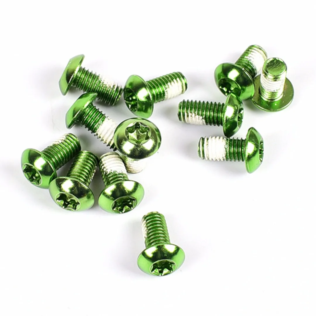 12Pcs Bicycle Brake Disc Screws Mountain Bike Disc Brake Rotor Steel Alloy Bolts Screws Cycling Accessories Colorful
