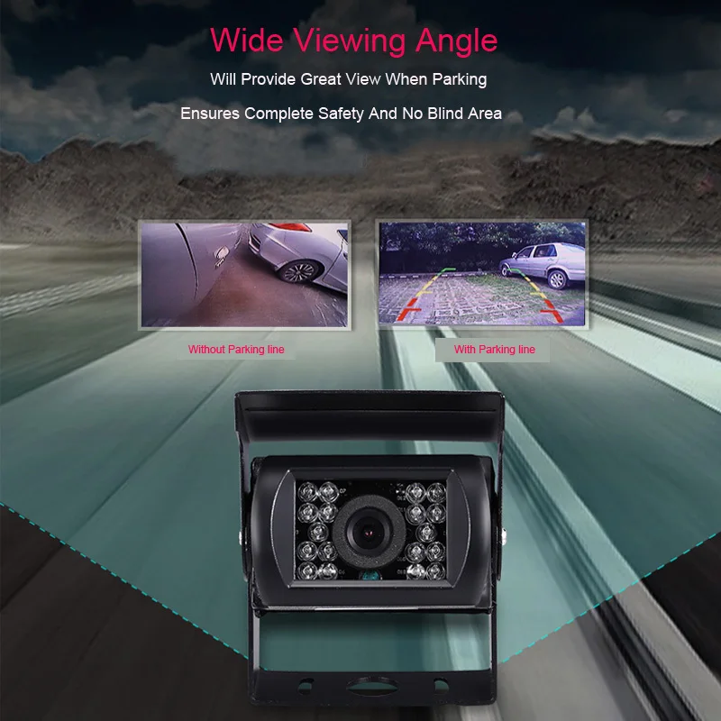 OHANEE камера заднего вида для грузовика 18 светодиодных ИК ночного видения Водонепроницаемая Автомобильная камера заднего вида боковая для 12 В 24 В для дома на колесах с прицепом звукосниматели