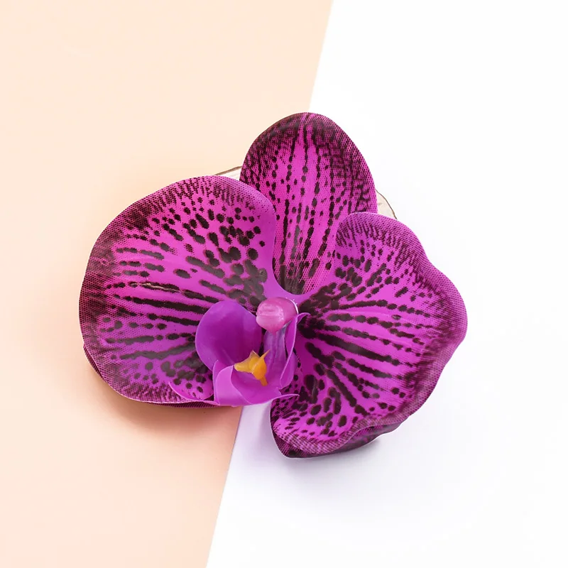 2 шт 3D шелковые бабочки орхидеи декоративные цветы венок с искусственными цветами для дома Свадебное Украшение diy подарки цветок стена - Цвет: Color 2