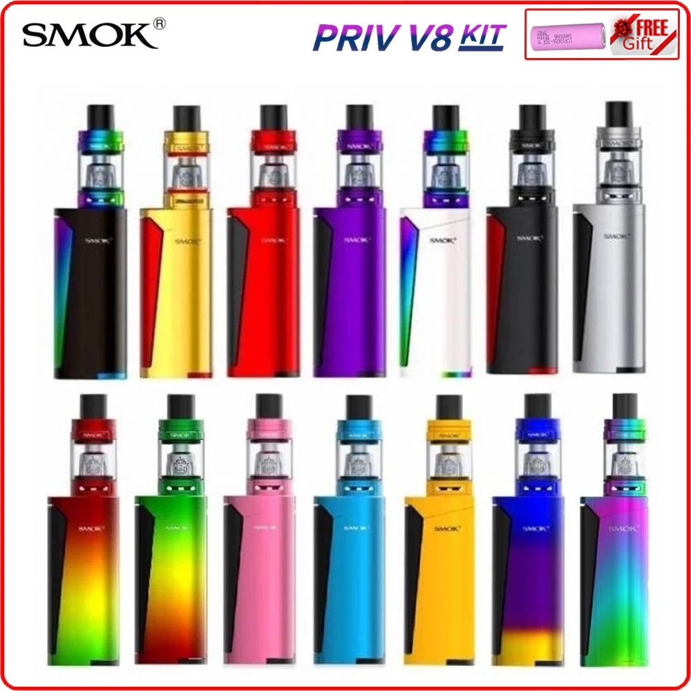 

Original SMOK Priv V8 Kit 60W Electronic Cigarette with 3ml TFV8 Baby Tank Atomizer Vaporizer Core Coil VS Alien T-priv Vape