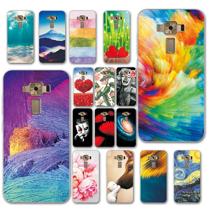 

Flowers Painted Phone Case For ASUS Zenfone ZE552KL Cover For ASUS ZE520KL Novelty Fundas ZE 552KL Planet ZE520 KL