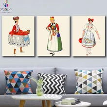 DIY картинки для раскраски по номерам с цветами русский Национальный Таможенный Рисунок Живопись по номерам в рамке дома