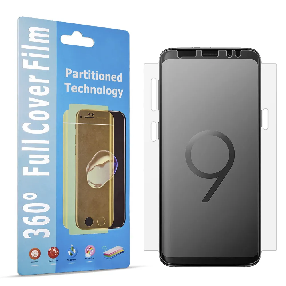 

S8 S9 Note 8 Screen Protector 360 Degree Protective Full Film for Samsung Galaxy S8 S9 S8/S9 Plus Note 8 Anti-scrach Clear Film
