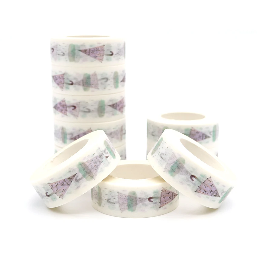 

10m*15mm Creative Umbrella Washi Tape Decoration Roll Diy Decorative Sticky Paper Masking Tape Self Adhesive Tape Scrapbook Tape