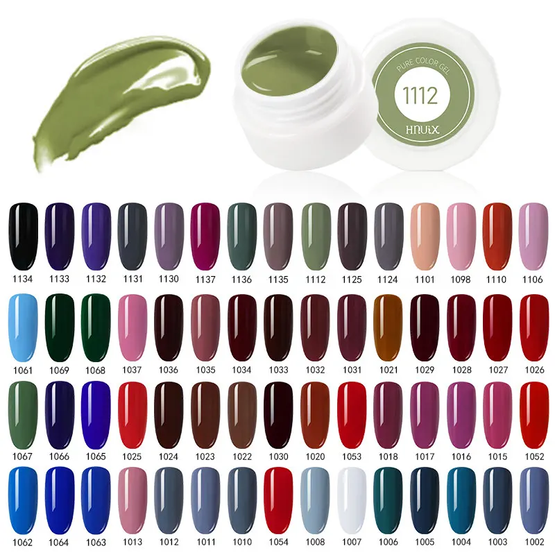 

HNUIX Nail Polish Gel 5ml Hybrid Varnish Art for Manicure UV Colors Nail Polish Semi Permanent Set Gel Lak Primer Superior