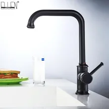 Смеситель для кухни на бортике, черный латунный Смеситель для горячей и холодной воды, кран с одним отверстием, хромированный античный бронзовый смеситель ML903