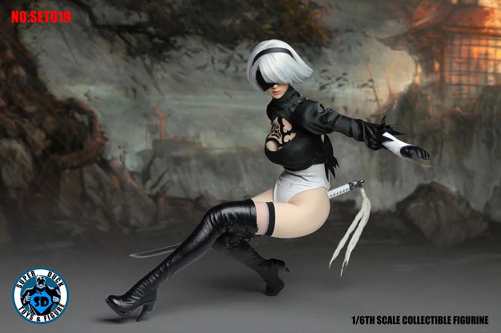 Игровая фигурка 2B 1/6 nier automata фигурка голова лепить комплект одежды w оружие nier 2 девушка фигурка желаний МАСКА ИГРУШКА Коллекционная без тела