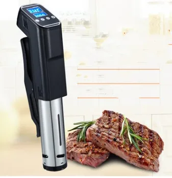 

Slow Sous Vide Food Cooker 1000W Powerful Immersion Circulator - LCD Digital Timer Display Stainless Steel