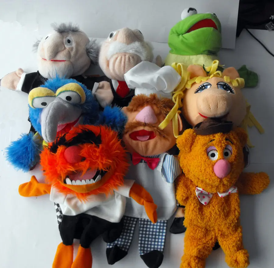 Плюшевый плюшевый медведь лягушка из мультфильма Muppets Kermit Frog Fozzie 28 см Детские