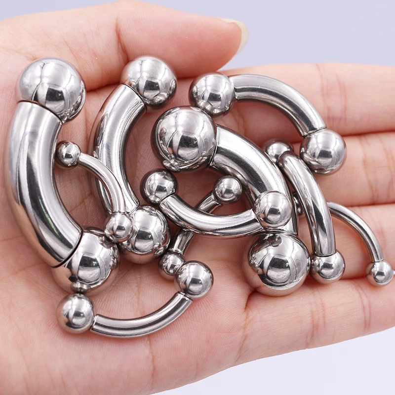 1 Pc Stainless Steel Hugsize Nostril Nose Ring Curved Barbell Lot Tragus Earring Eyebrow Piercing Rings Bar - Image 5
