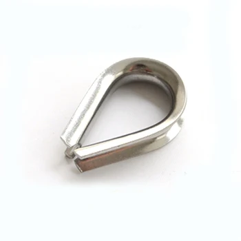 

High Quality Marine Grade 316 Stainless Steel M5 Wire Cable Thimbles Rope Clamps Galvanized Fastners
