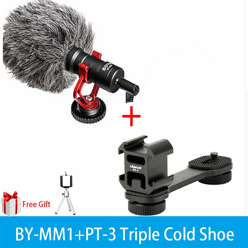 BOYA BY-MM1 Video Record Microphone Compact On-Camera Recording Mic for iPhone X 8 7 Huawei Nikon Canon DSLR - Цвет: Option 5