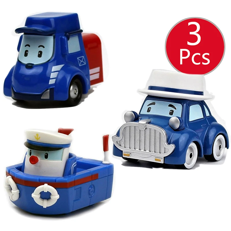 Robocar Poli 3 шт. 12 стиль Детская Игрушка Аниме фигурки автомобиль Анба металлическая модель грузовика Roy пожарная машина игрушки для детей Рождество - Цвет: 3pcs POLI051 12