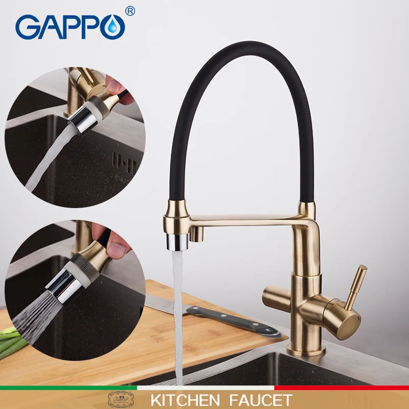  GAPPO kitchen faucet gold and black water taps filter faucets mixer Rotatable kitchen water purifie - 32881296006