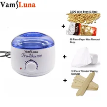 Воск для депиляции и депиляции воском комплект, Полоски для депиляции бумажные, 50 шт и Одноразовые деревянные шпатели для депиляции, 10 шт