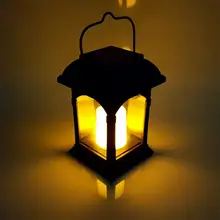 Водонепроницаемый Солнечный Светодиодная лампа Классический Солнечный свет свечи открытый забор висит бездымного Фонари лампа