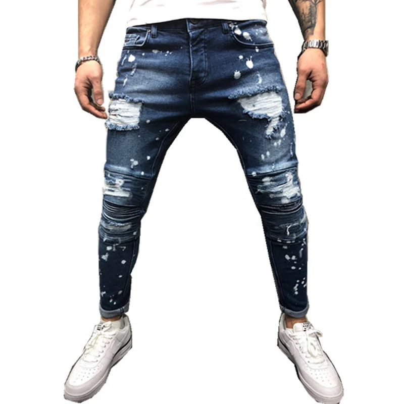 Aliexpress.com : Buy 2019 HZIJUE Brand Designer Slim Fit Ripped Jeans ...
