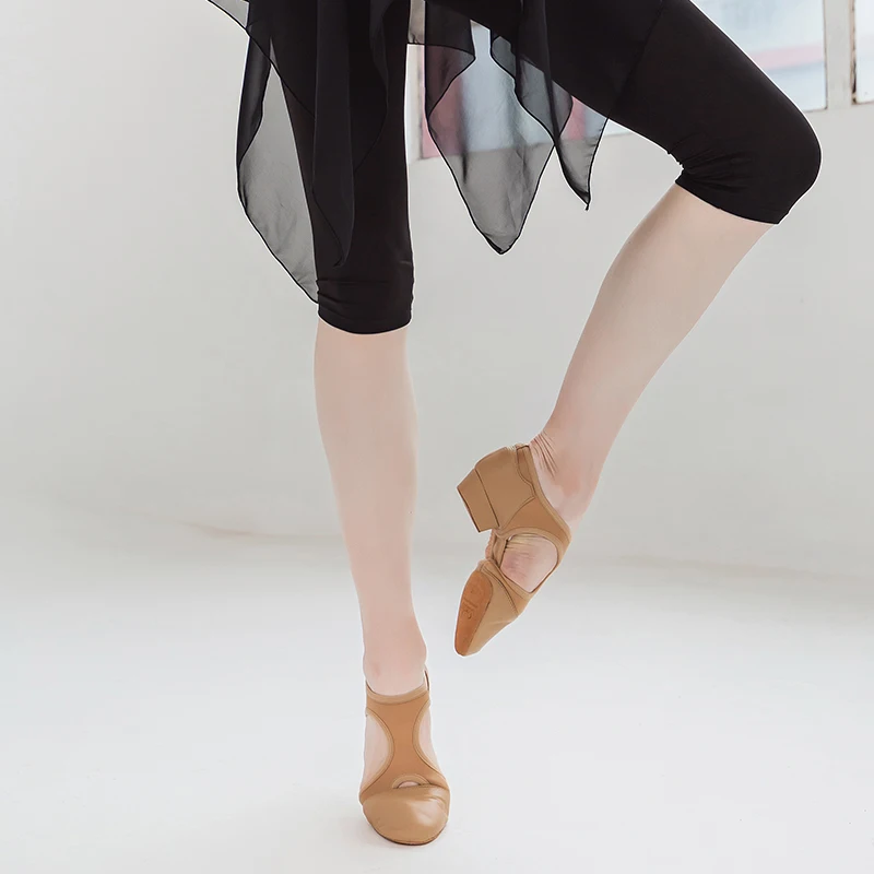 Sansha   New Arrival Adult Slip-on Jazz Shoes Superior Cow Leather Upper Women Girls Modern Salsa Jazz Dance Shoes  TE17118 5