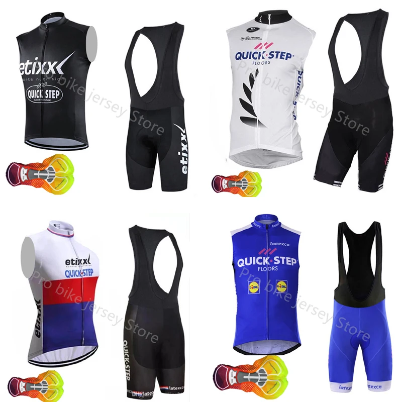 

Quick step Cycling Jersey 2019 MTB pro team Mountain Bicycle Sleeveless Racing bicycle cycling clothing Ropa Ciclismo Hombre A28