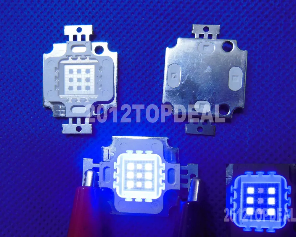2PCS 10W Actinic Hybrid 3 UV 395-405NM +6 Royal Blue 445NM