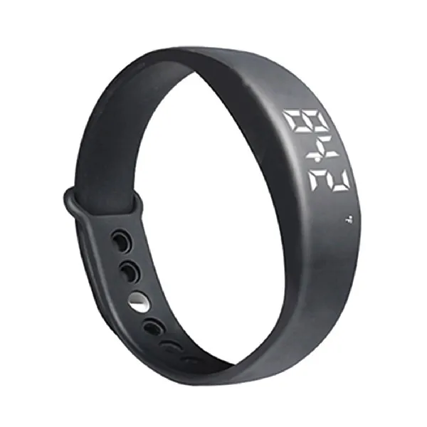 W5 Отображение температуры в реальном времени умный Браслет Smartband Usb зарядка спортивный Шагомер фитнес-трекер монитор сна Браслет - Цвет: Черный