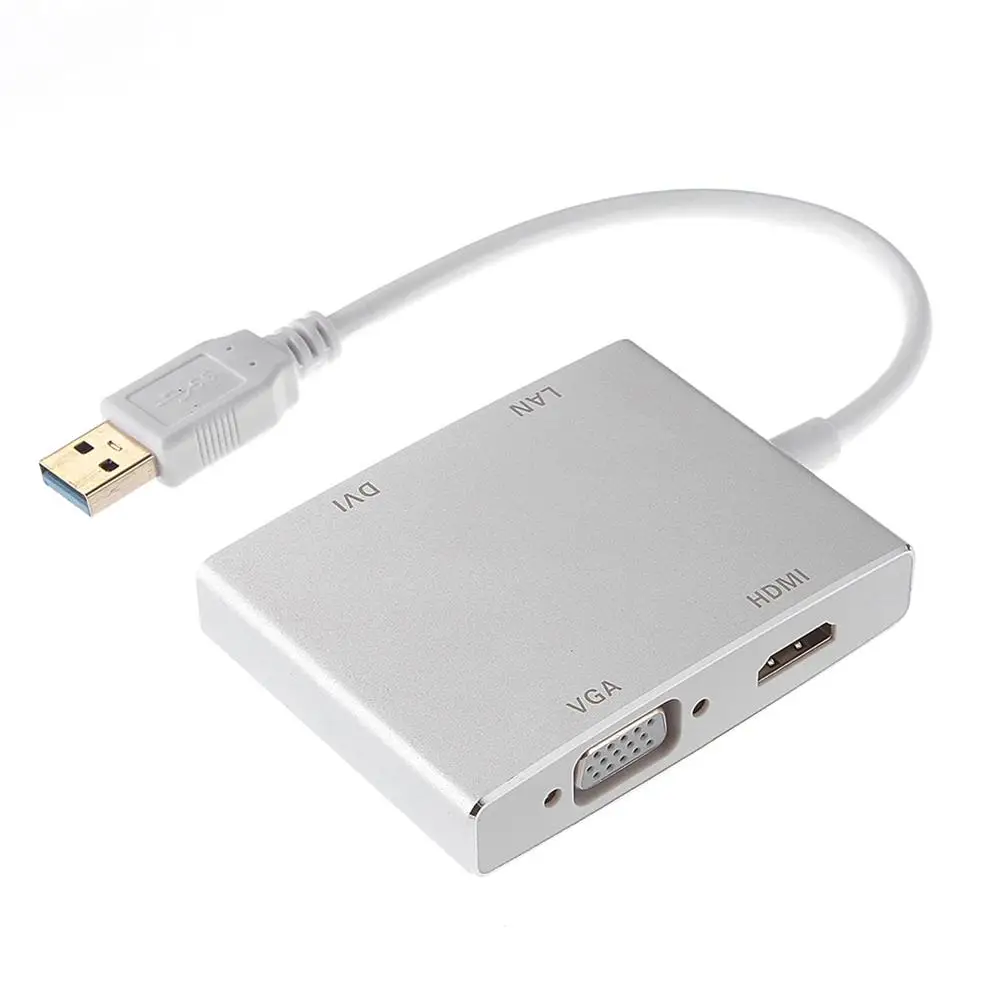 EastVita USB powered 3 0 к HDMI VGA DVI + RJ45 1080P расширитель внешняя Видеокарта адаптер для Windows10/8.X/