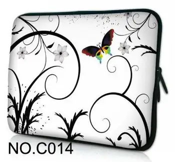 

White Butterfly Soft Netbook Laptop Sleeve Case Bag Pouch For Apple Macbook Air/Pro Retina 10 13 13.3 15.4 15.6 17.3 17.4 inch