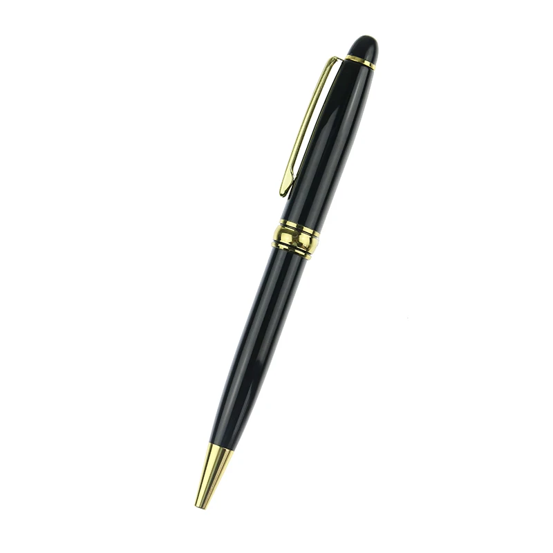 Ballpoint Pen Black Ink Classic Design Golden Silver Clip Luxury Pen For Office