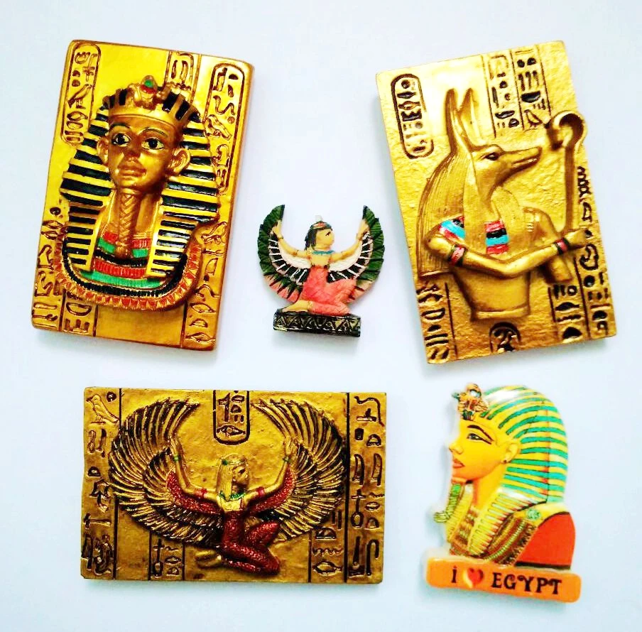 Egyptian Pharaoh, Queen Isis 3D Resin Fridge Tourism Souvenir