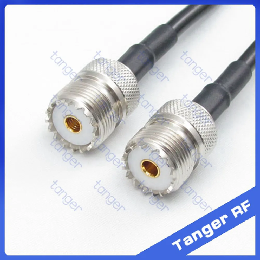 

Hot sale Tanger UHF female jack SO239 SL16 to UHF female jack SO239 straight RF RG58 Pigtail Jumper Coaxial Cable 20inch 50cm
