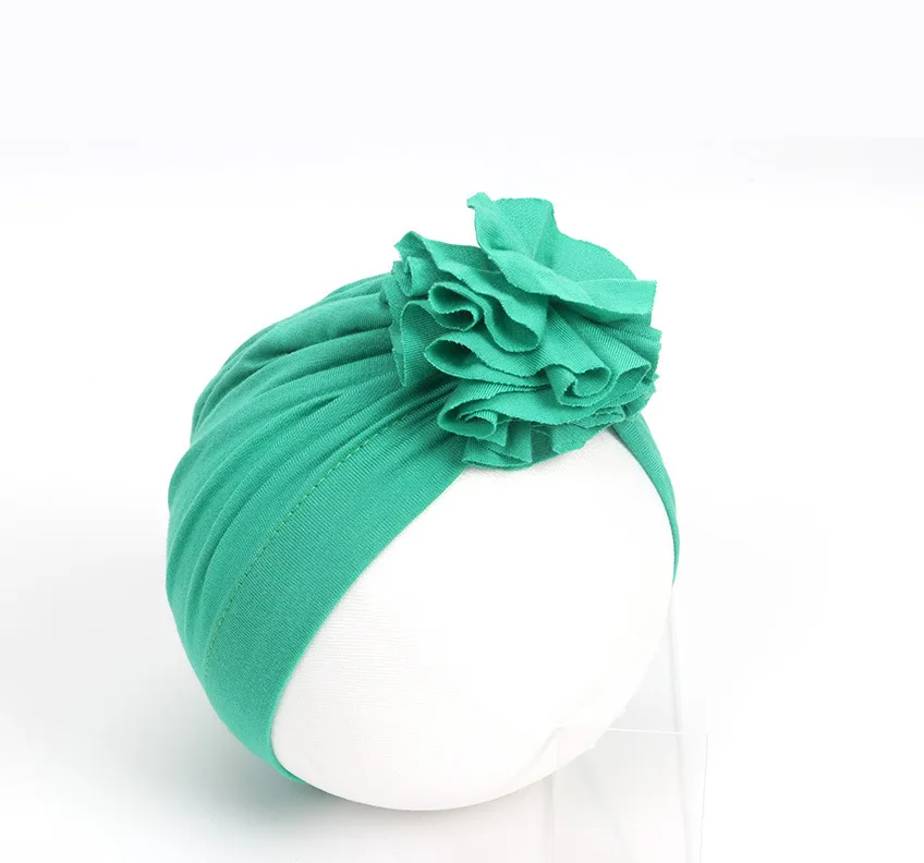 New Fashion Flower Baby Hat Newborn Elastic Baby Turban Hats for Girls 10 Colors Cotton Infant Beanie Cap 1 PC baby stroller accessories Baby Accessories