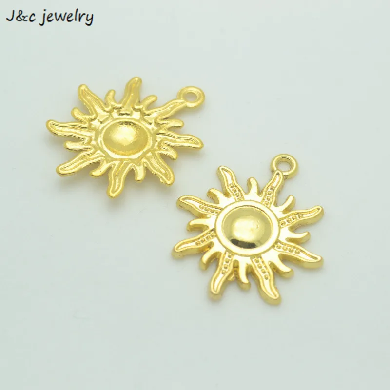 Wholesale 70pcs Fashion gold olour sun charms metal pendants for diy