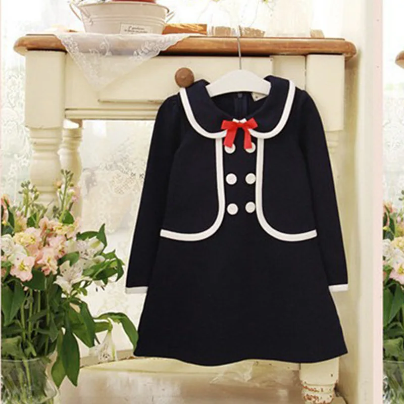 Spring Autumn Long Sleeves Children Girl Clothes Casual School Dress for Girls mini Casual Dress Kids Girl Party Wear Clothing